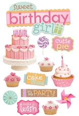 PAPER HOUSE PRODUCTIONS PAPER HOUSE SWEET BIRTHDAY GIRL 3D STICKERS