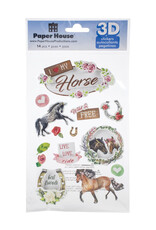 PAPER HOUSE PRODUCTIONS PAPER HOUSE I LOVE MY HORSE 3D STICKERS