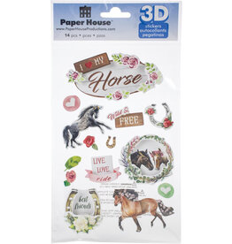 PAPER HOUSE PRODUCTIONS PAPER HOUSE I LOVE MY HORSE 3D STICKERS