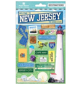 PAPER HOUSE PRODUCTIONS PAPER HOUSE DESTINATIONS NEW JERSEY 3D STICKERS