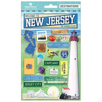 PAPER HOUSE PRODUCTIONS PAPER HOUSE DESTINATIONS NEW JERSEY 3D STICKERS