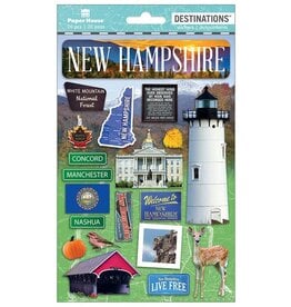 PAPER HOUSE PRODUCTIONS PAPER HOUSE DESTINATIONS NEW HAMPSHIRE 3D STICKERS