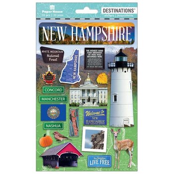 PAPER HOUSE PRODUCTIONS PAPER HOUSE DESTINATIONS NEW HAMPSHIRE 3D STICKERS