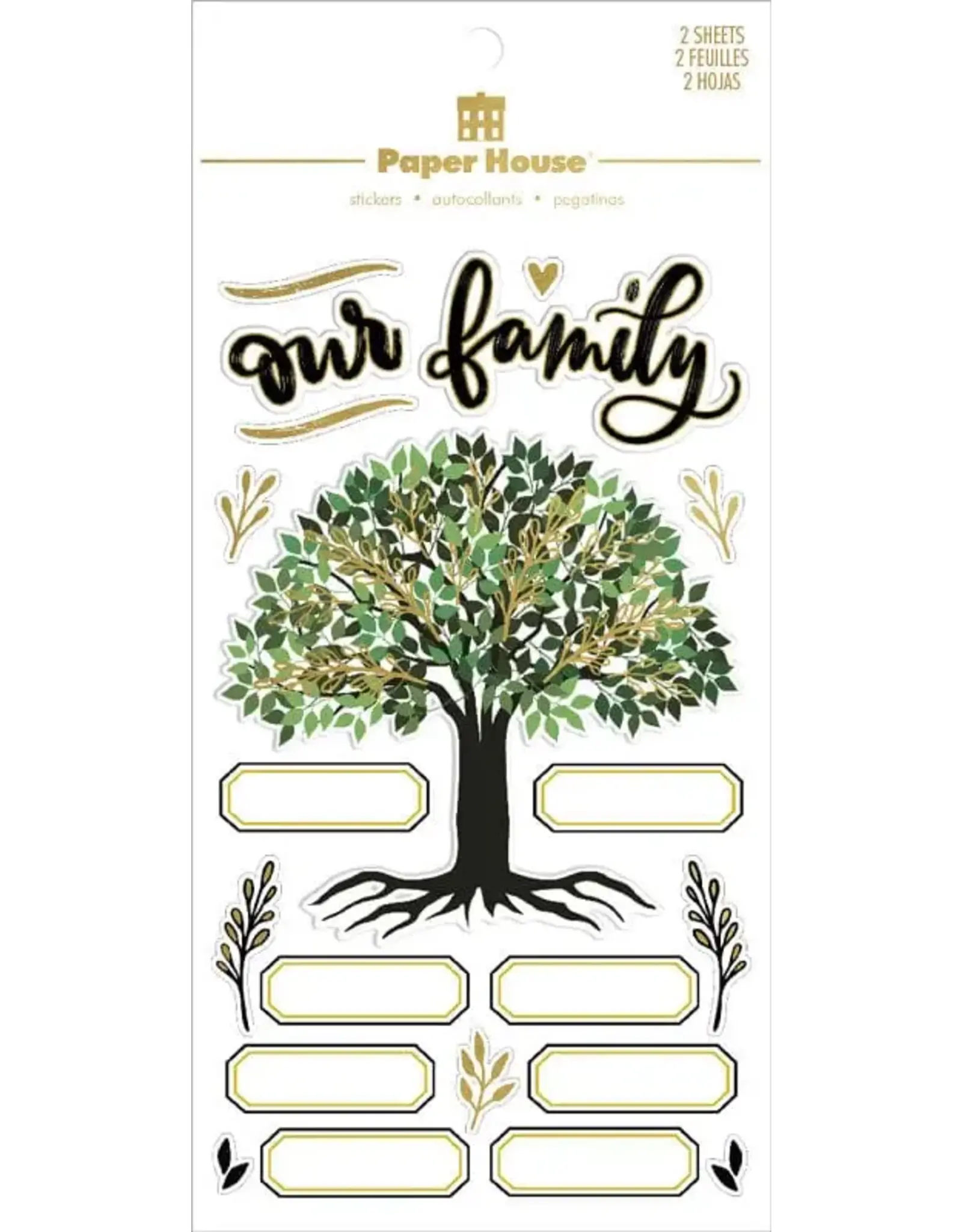PAPER HOUSE PRODUCTIONS PAPER HOUSE FAMILY TREE 3D STICKERS