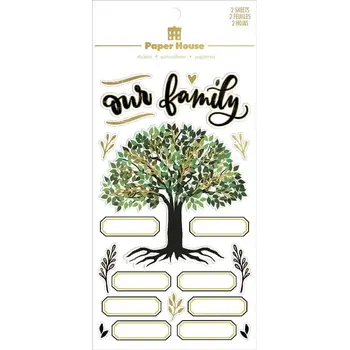 PAPER HOUSE PRODUCTIONS PAPER HOUSE FAMILY TREE 3D STICKERS