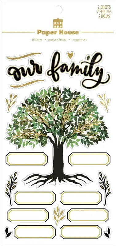 PAPER HOUSE PRODUCTIONS PAPER HOUSE FAMILY TREE 3D STICKERS