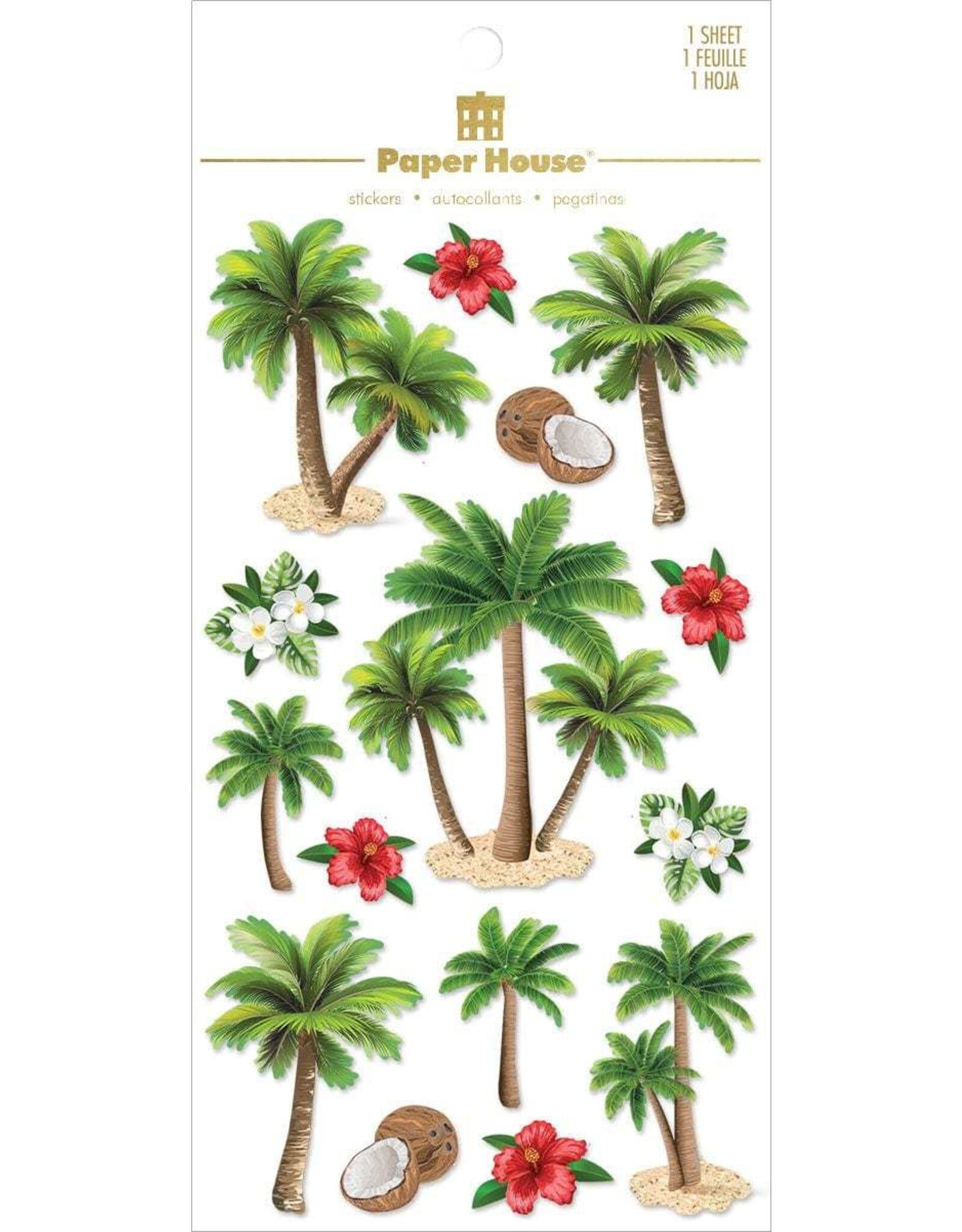 PAPER HOUSE PRODUCTIONS PAPER HOUSE PALM TREES 3D STICKERS