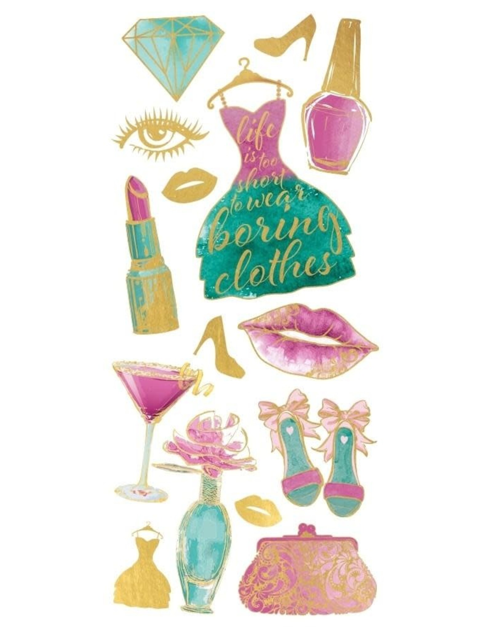 PAPER HOUSE PRODUCTIONS PAPER HOUSE GLAM FASHION ENAMEL STICKERS