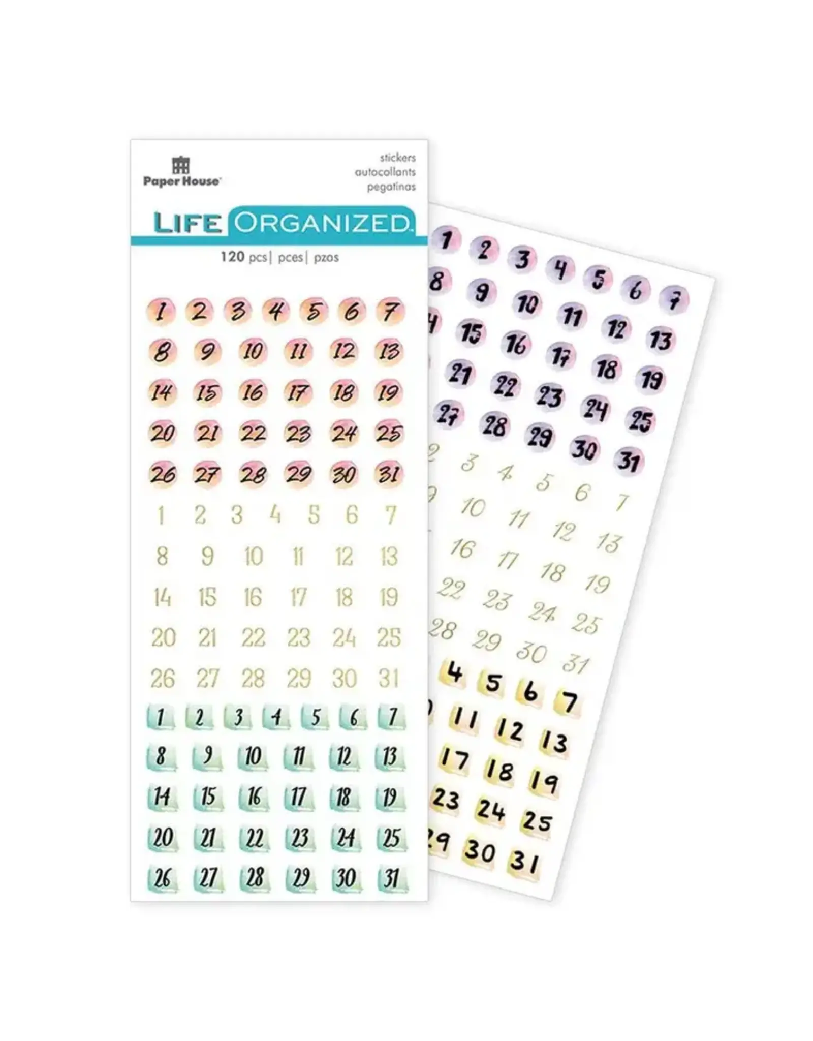 PAPER HOUSE PRODUCTIONS PAPER HOUSE NUMBERS PLANNER STICKERS