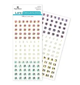 PAPER HOUSE PRODUCTIONS PAPER HOUSE NUMBERS PLANNER STICKERS