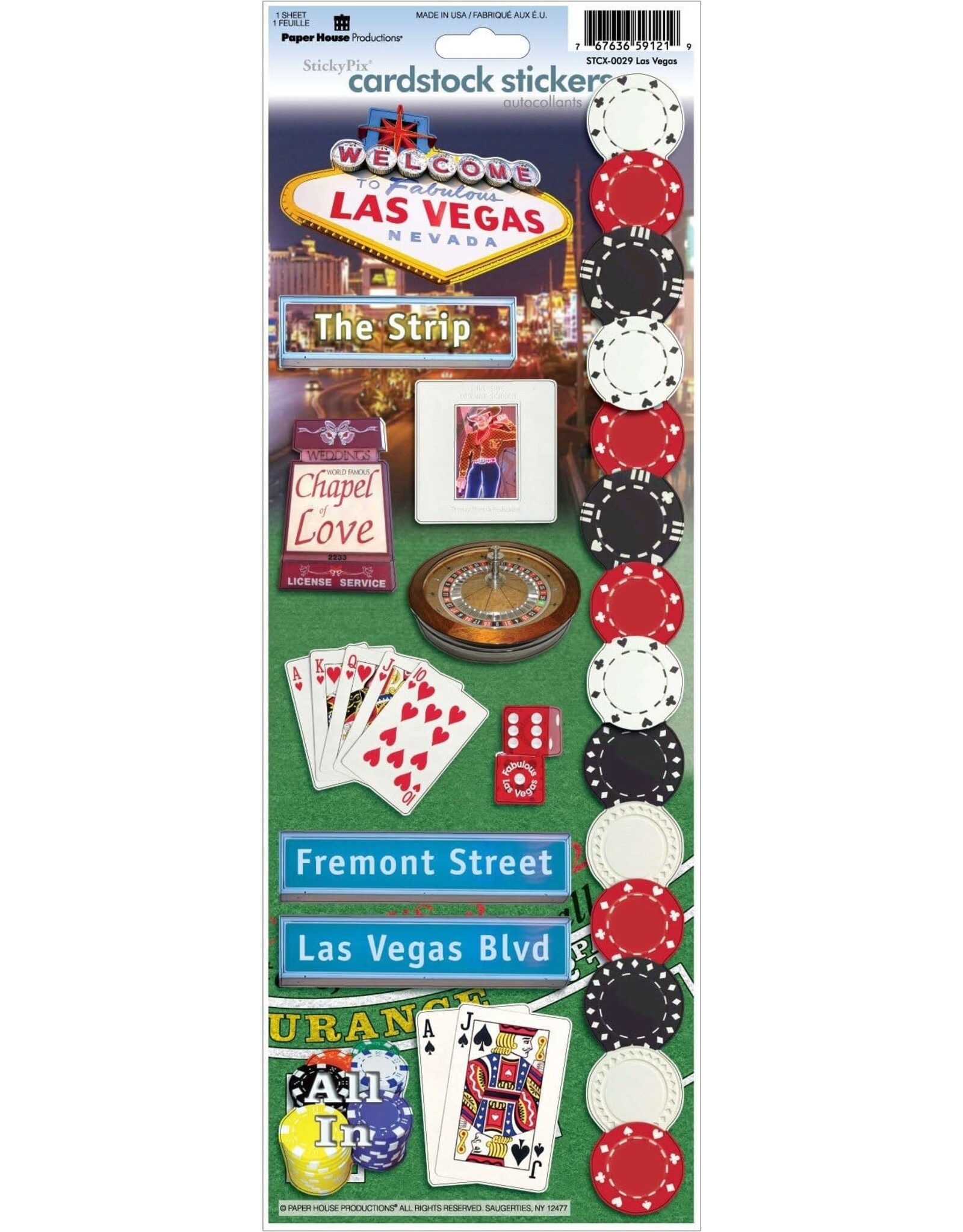 PAPER HOUSE PRODUCTIONS PAPER HOUSE LAS VEGAS CARDSTOCK STICKERS