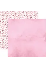 PAPER HOUSE PRODUCTIONS PAPER HOUSE PINK WATERCOLOR HEARTS 12X12 CARDSTOCK