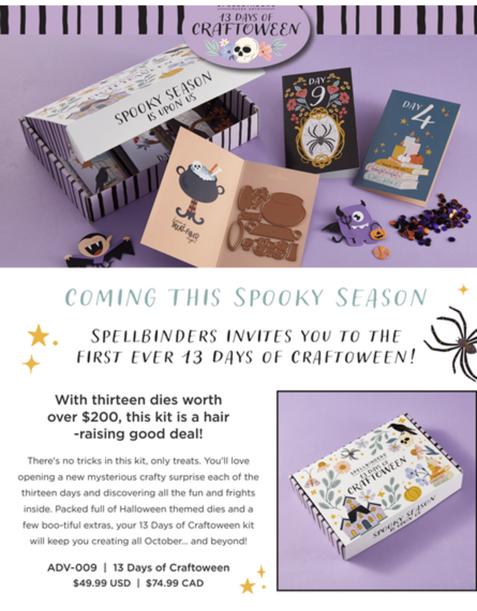 SPELLBINDERS ****PRE-COMMANDE**** SPELLBINDERS 13 DAYS OF CRAFTOWEEN