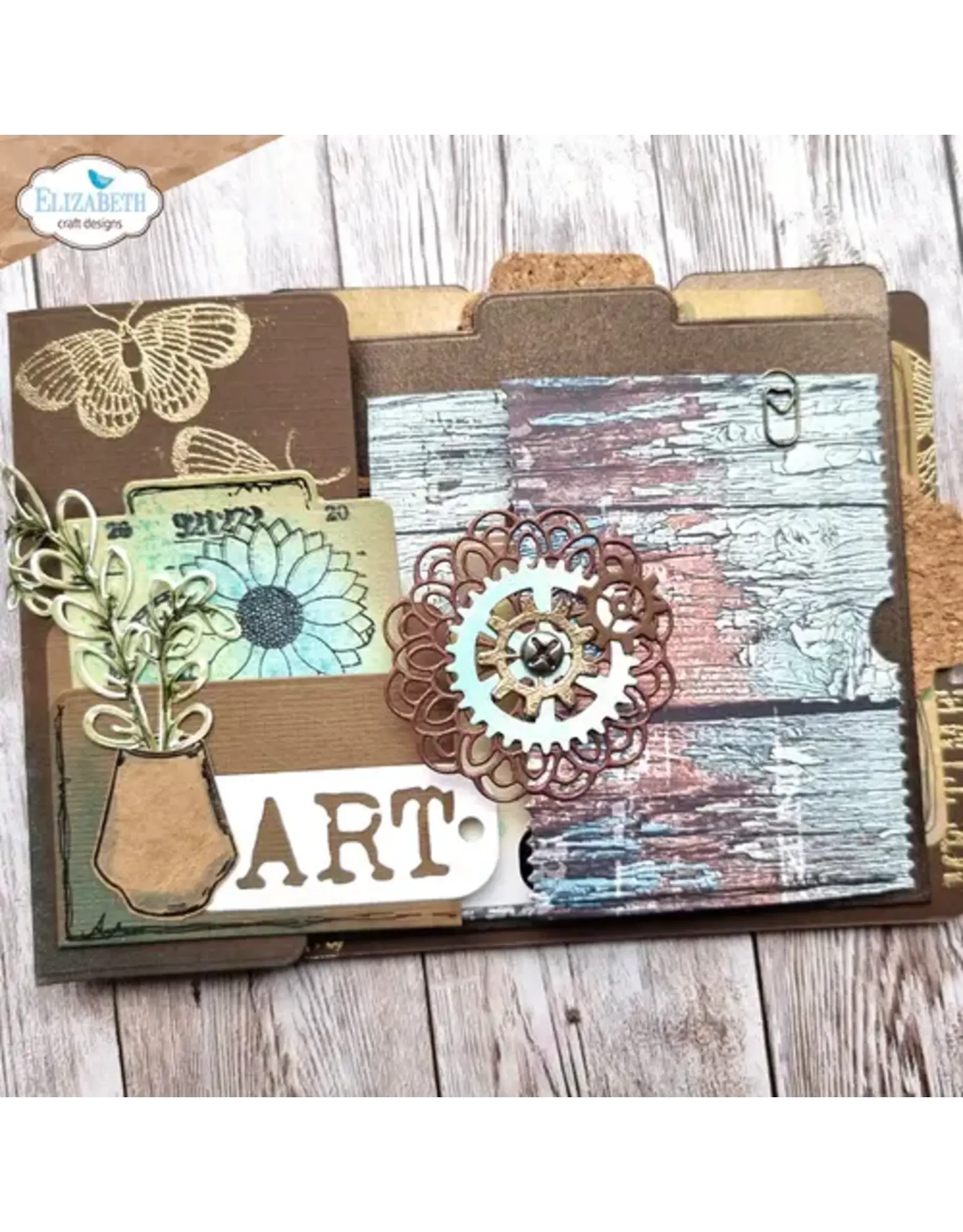 ELIZABETH CRAFT DESIGNS ELIZABETH CRAFT DESIGNS ART JOURNAL SPECIALS BY DEVID GRUNGY WOOD 12X12 PAPER PACK