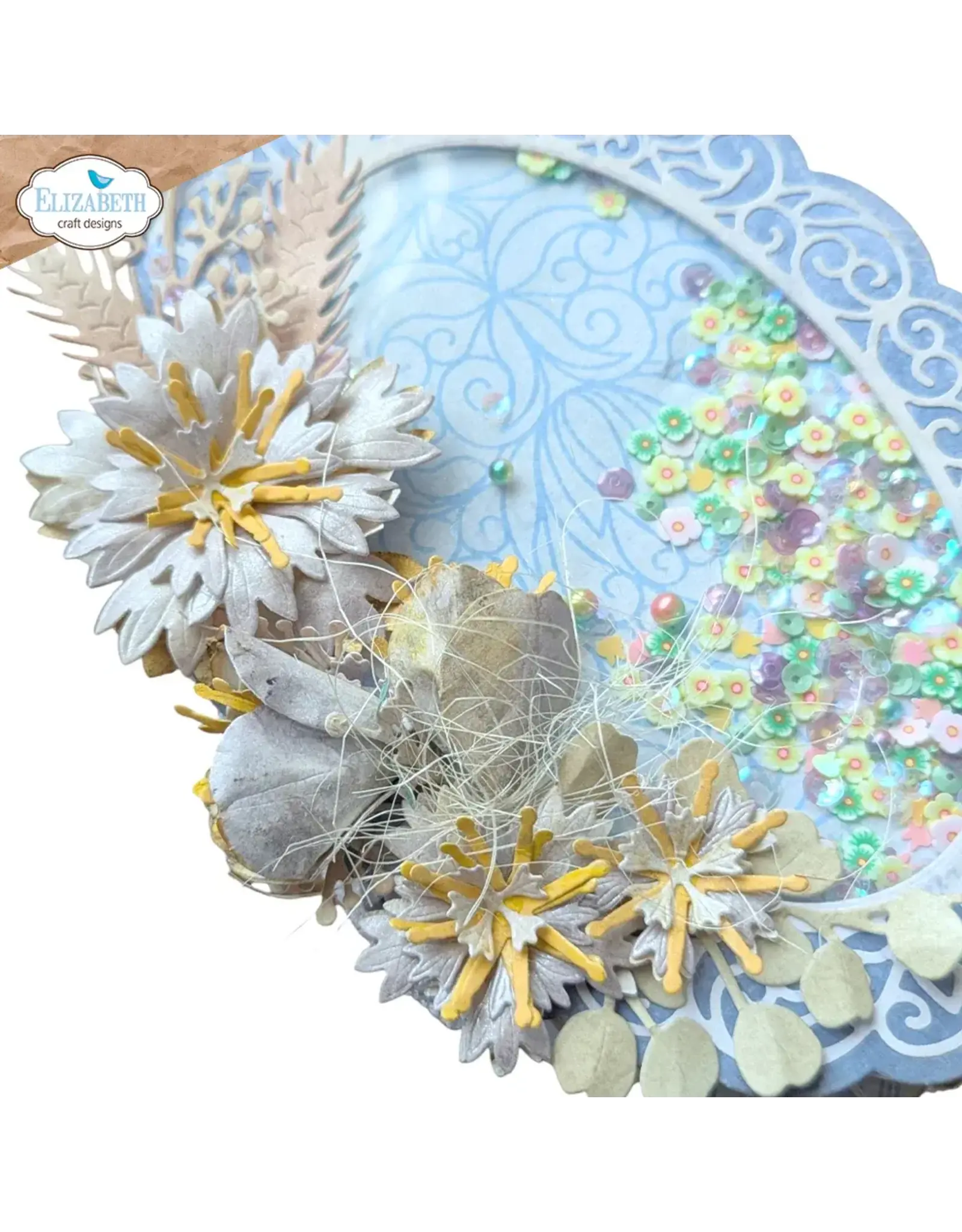 ELIZABETH CRAFT DESIGNS ELIZABETH CRAFT DESIGNS FLORAL GREENERY 3 DIE SET
