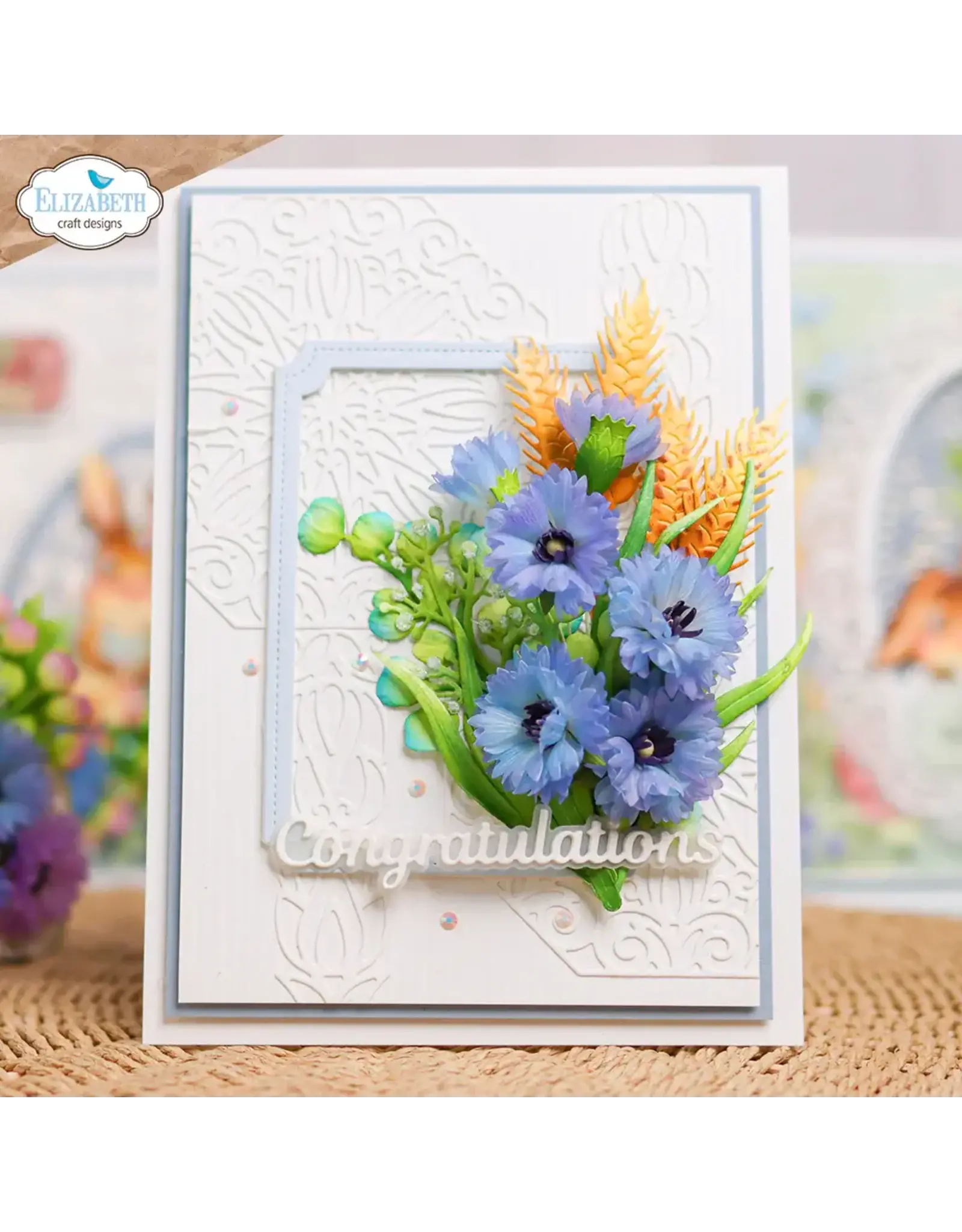 ELIZABETH CRAFT DESIGNS ELIZABETH CRAFT DESIGNS FLORAL GREENERY 3 DIE SET