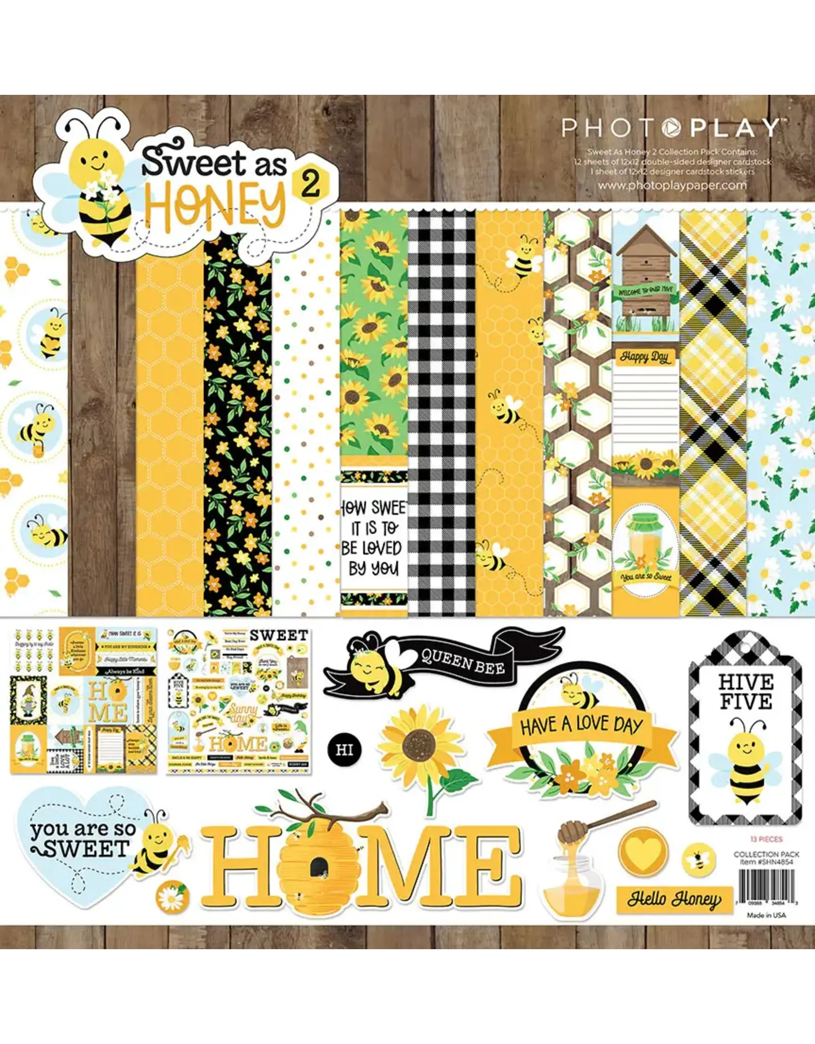 PHOTOPLAY PAPER PHOTOPLAY SWEET AS HONEY 2 12x12 COLLECTION PACK