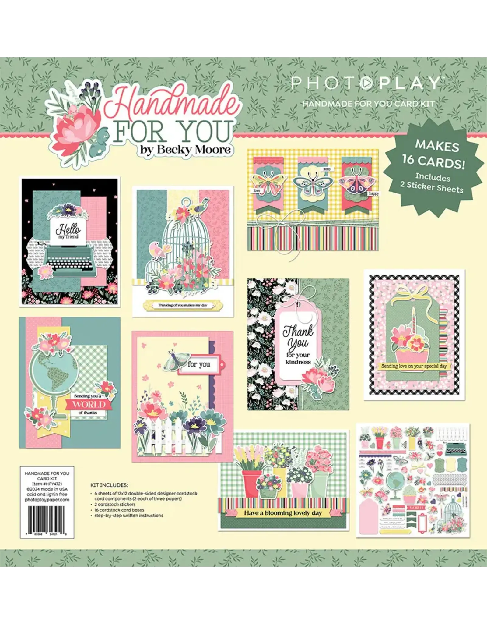 PHOTOPLAY PAPER PHOTOPLAY HANDMADE FOR YOU 12x12 CARD KIT