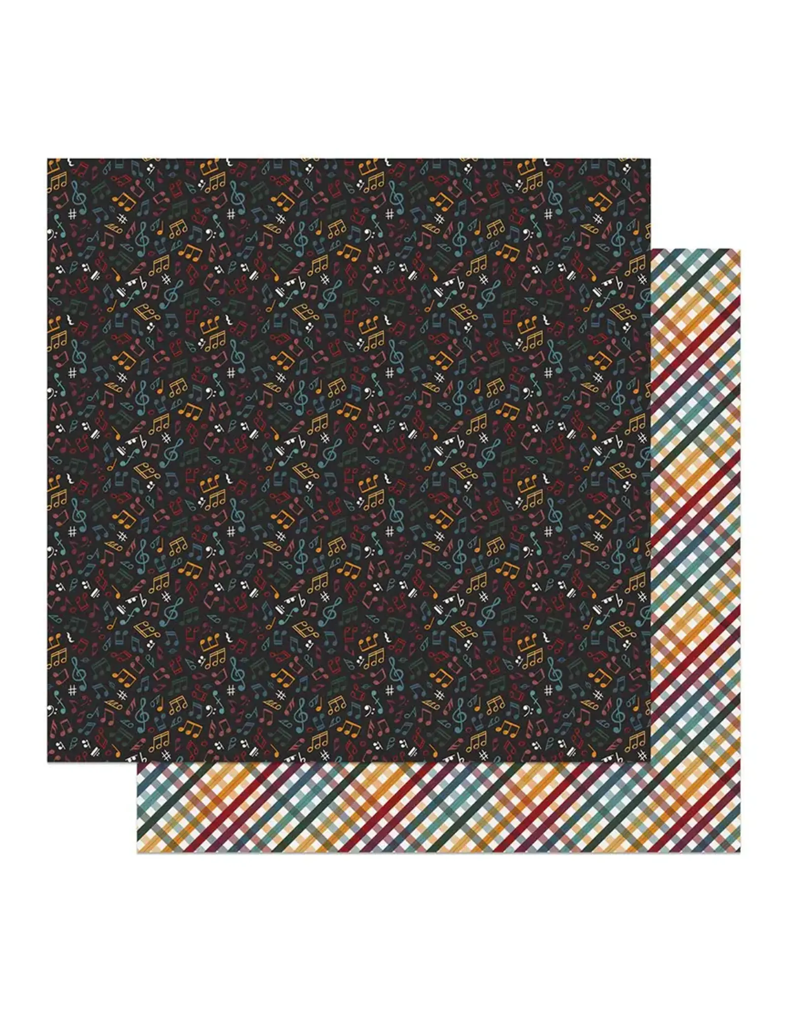 PHOTOPLAY PAPER PHOTOPLAY MUSIC NOTES SHARP COLOR 12x12 CARDSTOCK