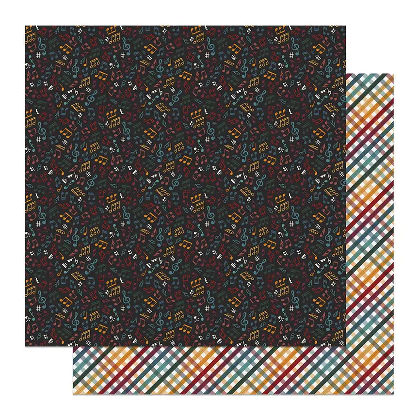 PHOTOPLAY PAPER PHOTOPLAY MUSIC NOTES SHARP COLOR 12x12 CARDSTOCK
