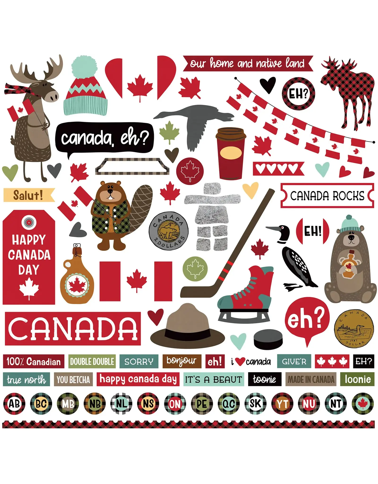 PHOTOPLAY PAPER PHOTOPLAY O CANADA ELEMENT STICKER SHEET