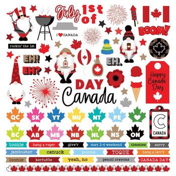 PHOTOPLAY PAPER PHOTOPLAY A YEAR WITH MY GNOMIES CANADA PAPER ELEMENT STICKERS 12X12