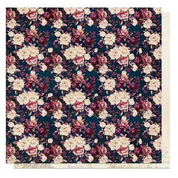 PHOTOPLAY PAPER PHOTOPLAY MIDNIGHT GARDEN BOLD FLORAL 12x12 CARDSTOCK