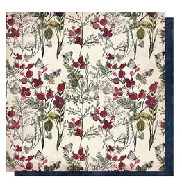 PHOTOPLAY PAPER PHOTOPLAY MIDNIGHT GARDEN BEAUTIFUL BUTTERFLIES 12x12 CARDSTOCK