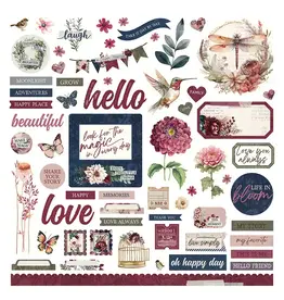 PHOTOPLAY PAPER PHOTOPLAY MIDNIGHT GARDEN ELEMENT STICKER SHEET