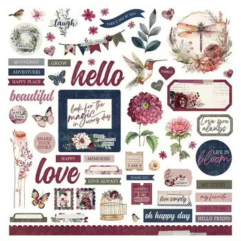 PHOTOPLAY PAPER PHOTOPLAY MIDNIGHT GARDEN ELEMENT STICKER SHEET