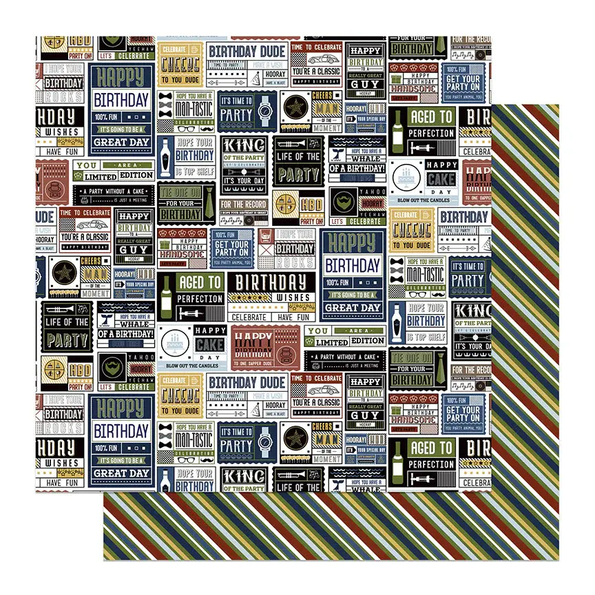 PHOTOPLAY PAPER PHOTOPLAY BIRTHDAY BASH GET YOUR PARTY ON 12x12 CARDSTOCK