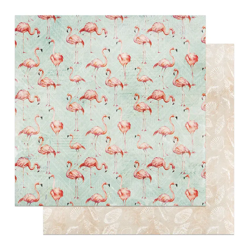 PHOTOPLAY PAPER PHOTOPLAY COCO PARADISE LET'S FLAMINGLE 12x12 CARDSTOCK