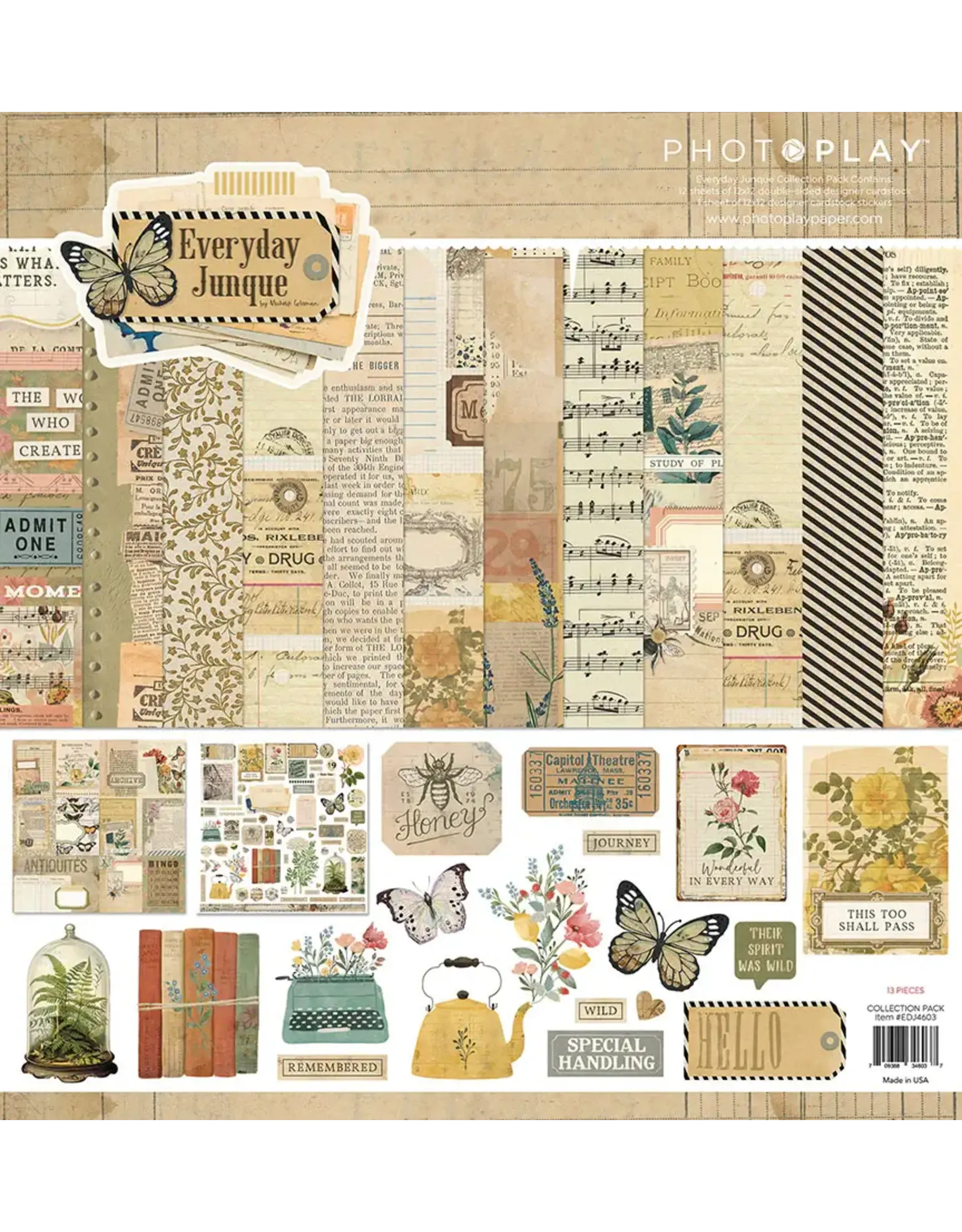 PHOTOPLAY PAPER PHOTOPLAY EVERYDAY JUNQUE 12x12 COLLECTION PACK