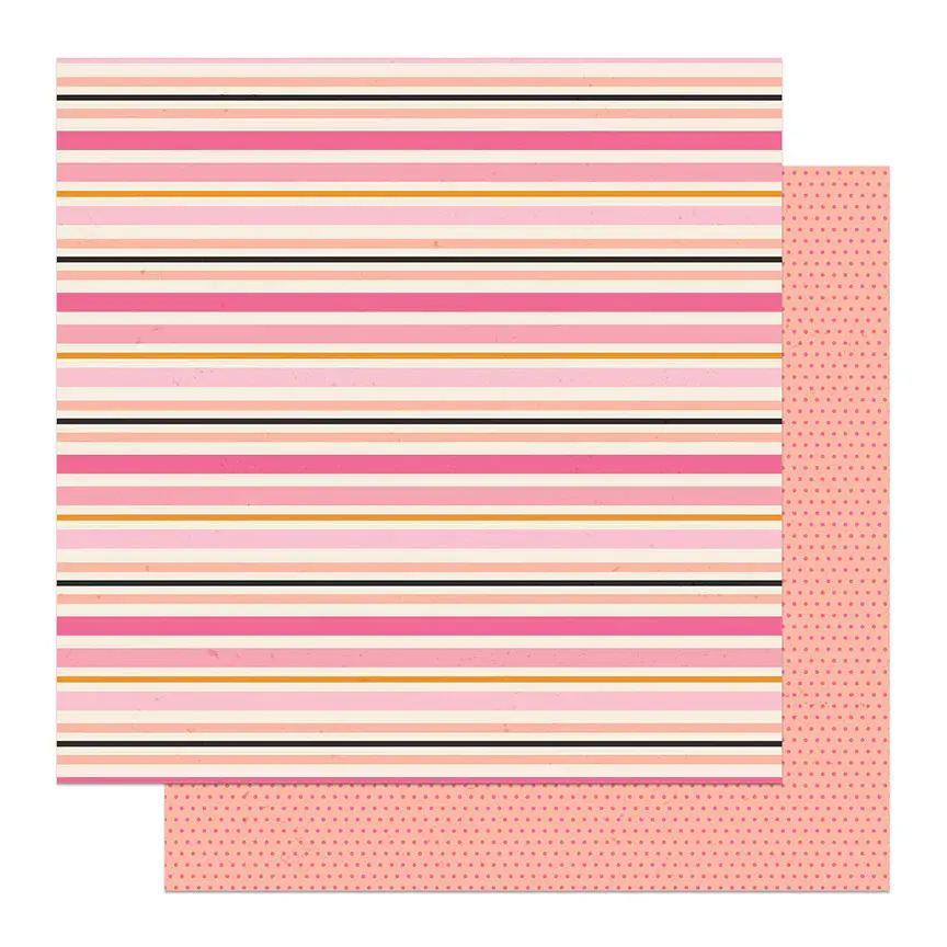 PHOTOPLAY PAPER PHOTOPLAY LIL' BOO THING FABOOLOUS STRIPE 12x12 CARDSTOCK