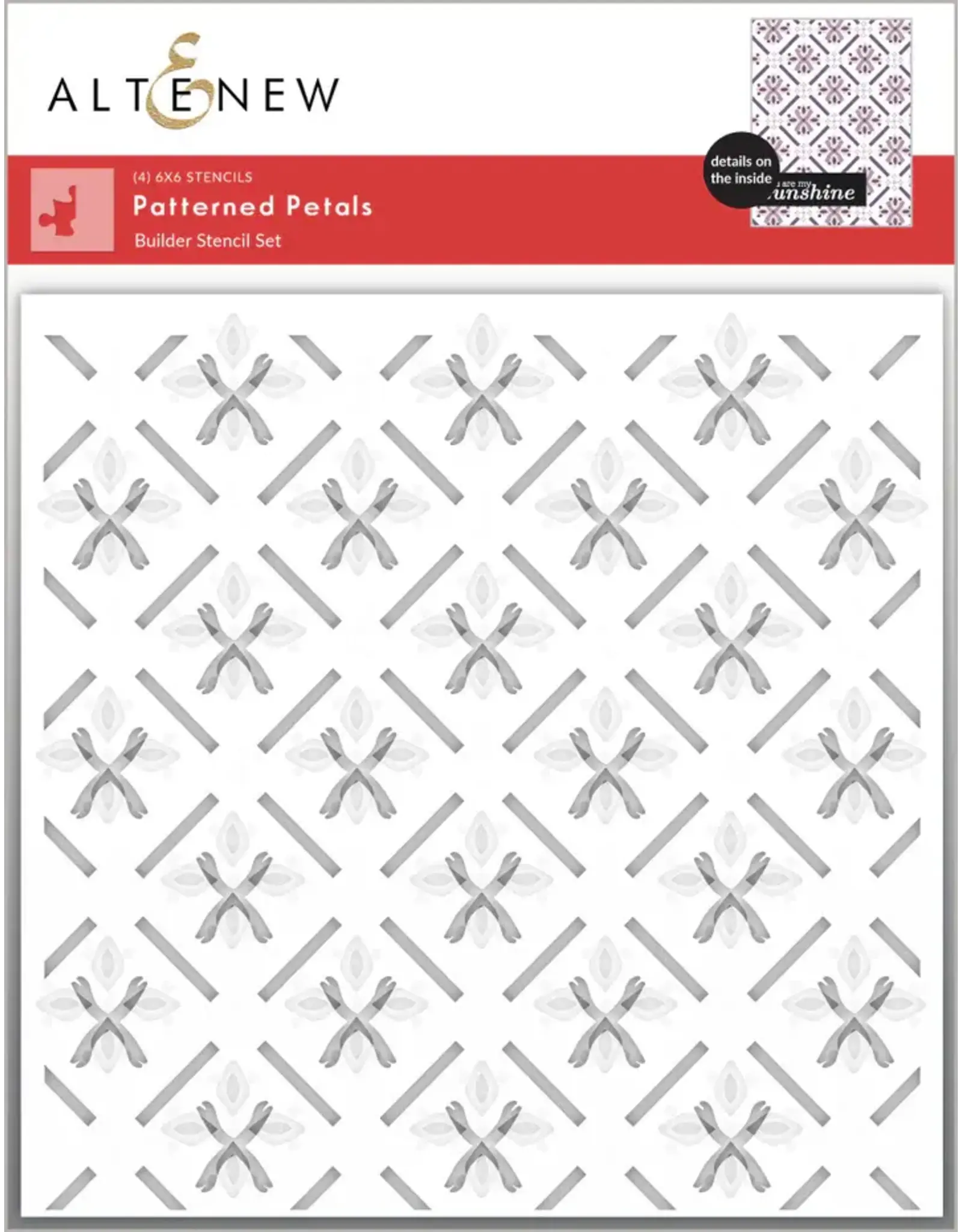 ALTENEW ALTENEW PATTERNED PETALS STENCIL SET 4/PK