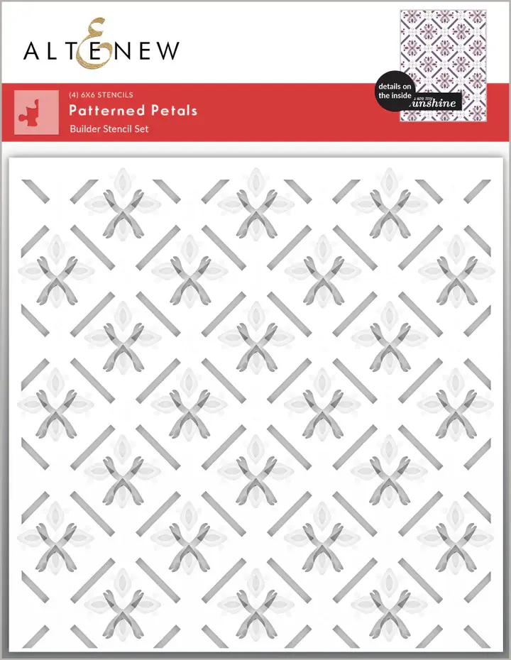 ALTENEW ALTENEW PATTERNED PETALS STENCIL SET 4/PK
