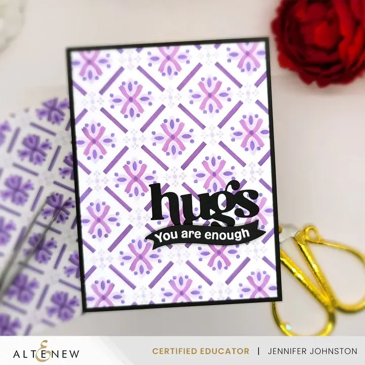 ALTENEW ALTENEW PATTERNED PETALS STENCIL SET 4/PK
