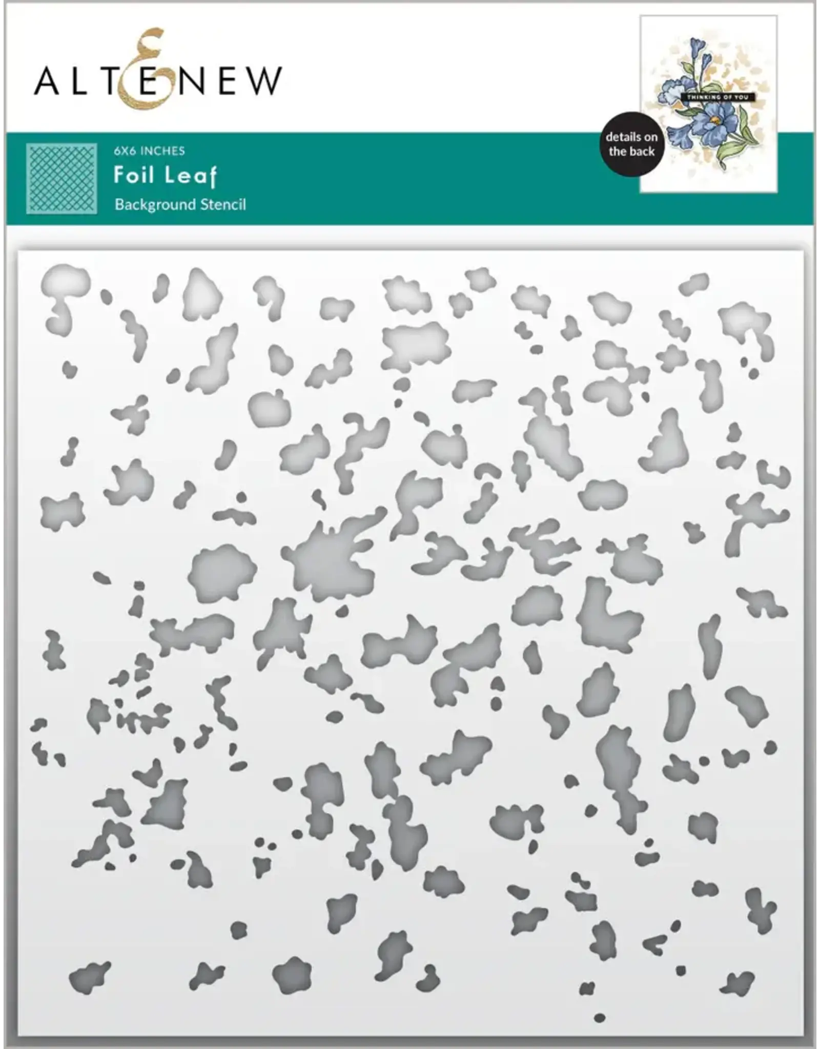 ALTENEW ALTENEW FOIL LEAF 6x6 BACKGROUND STENCIL