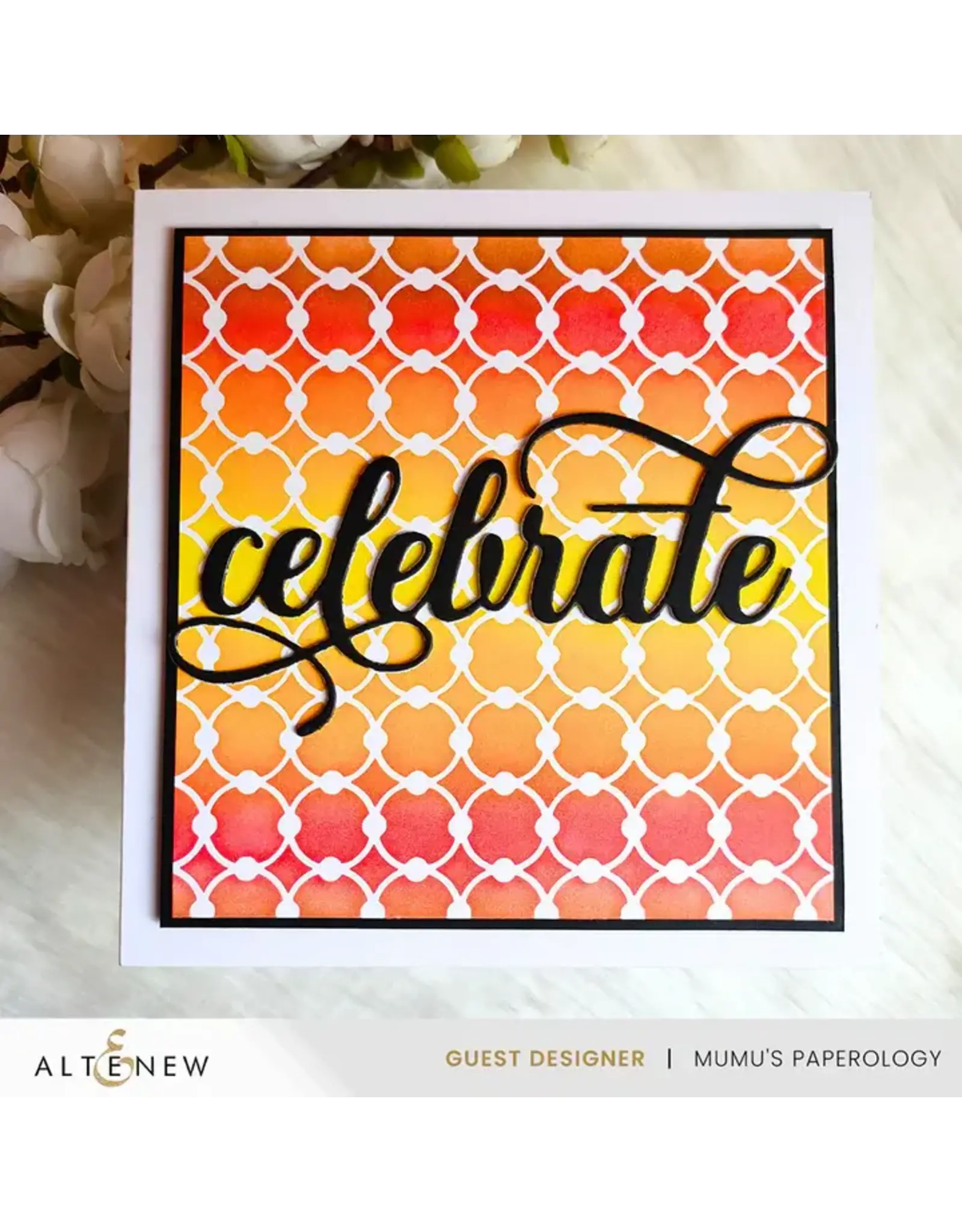 ALTENEW ALTENEW LINKED SPOTS & DOTS 6x6 BACKGROUND STENCIL