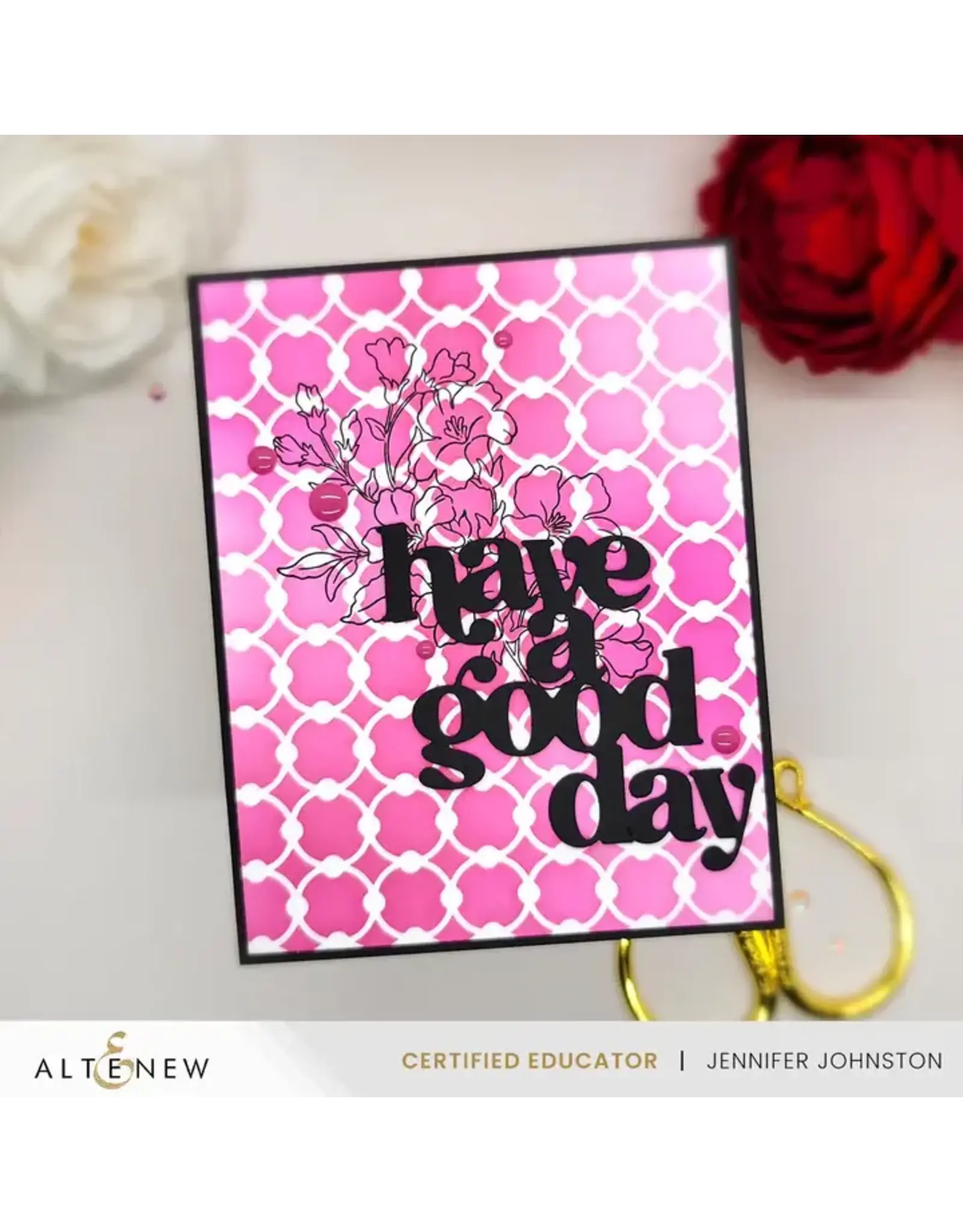 ALTENEW ALTENEW LINKED SPOTS & DOTS 6x6 BACKGROUND STENCIL