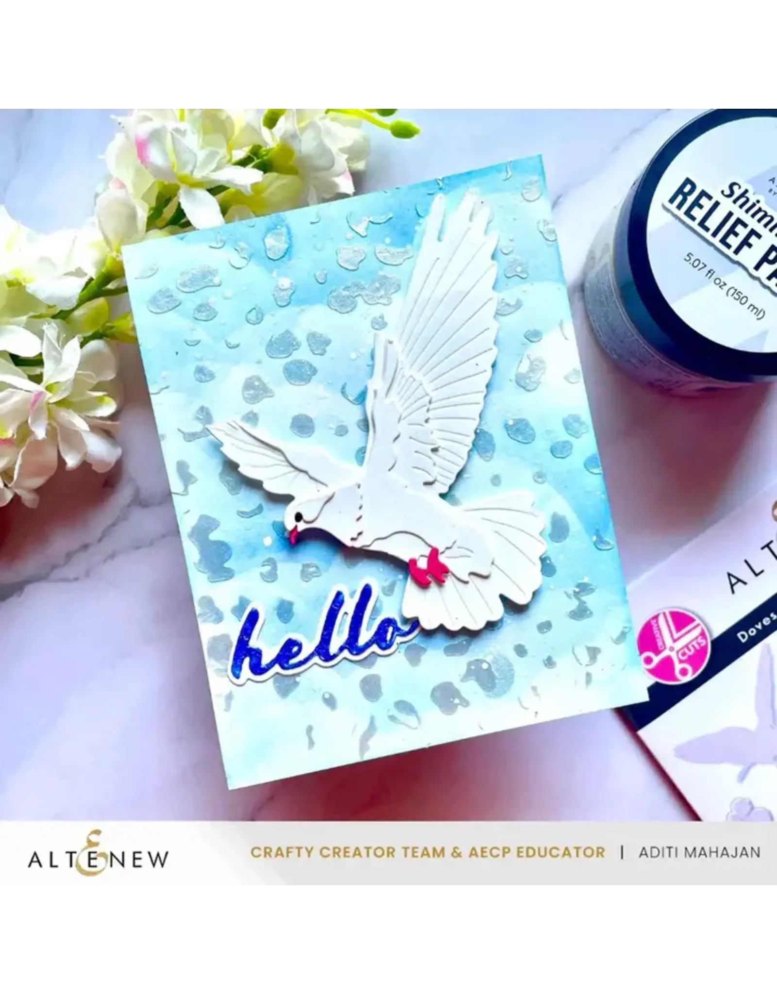 ALTENEW ALTENEW DOTTED PATTERN 6x6 BACKGROUND STENCIL