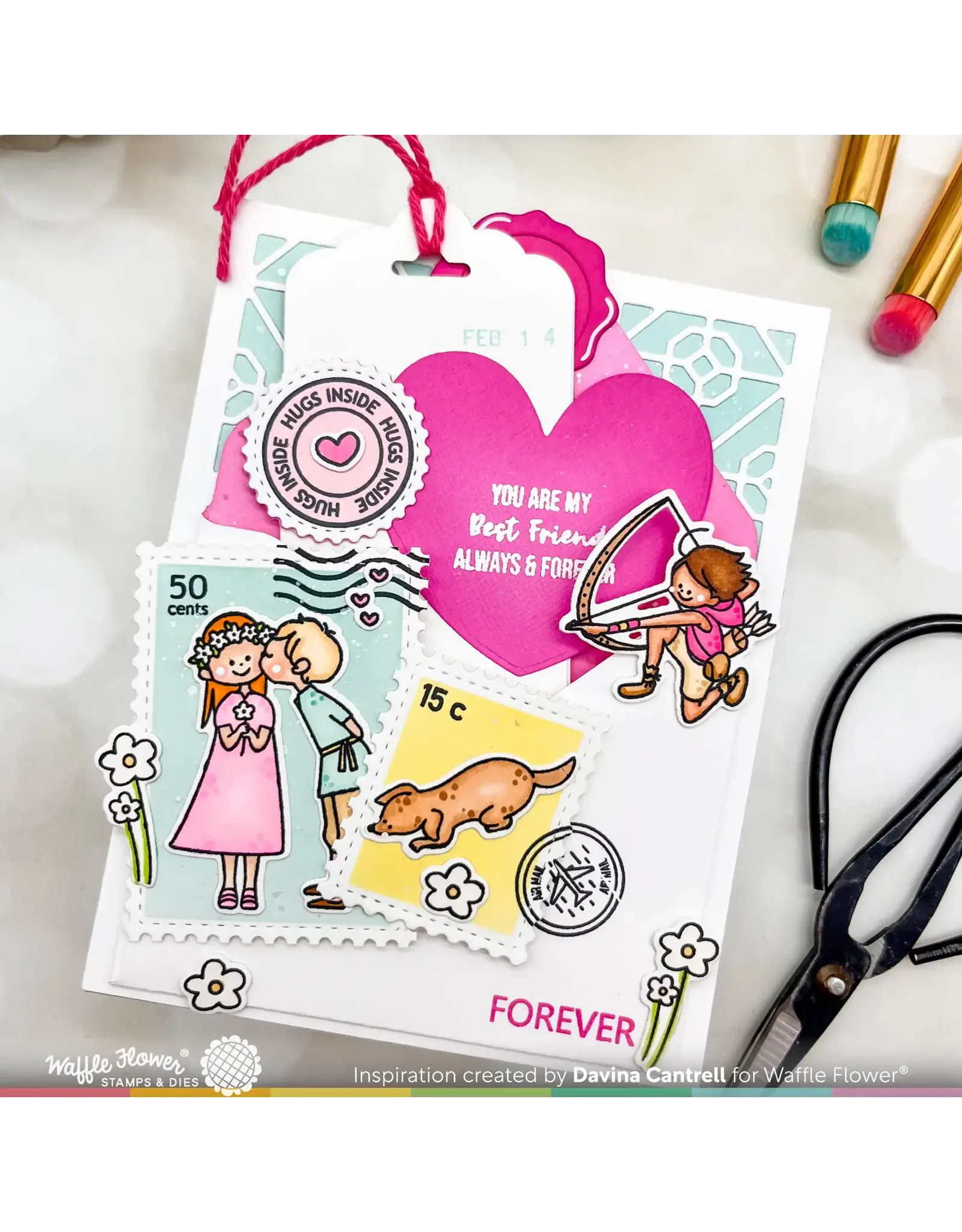 WAFFLE FLOWER WAFFLE FLOWER BFF CLEAR STAMP SET AND DIE COMBO