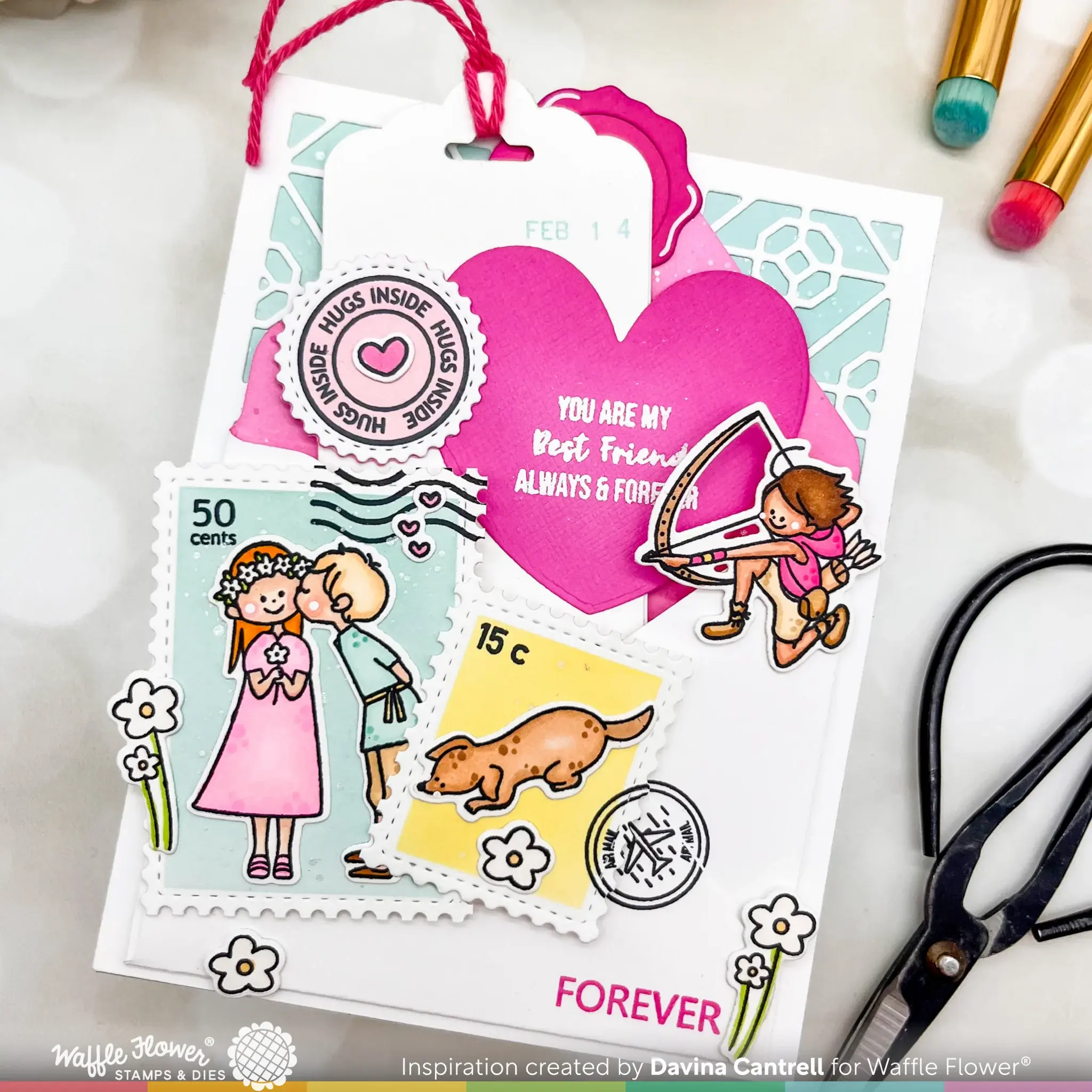 WAFFLE FLOWER WAFFLE FLOWER BFF CLEAR STAMP SET AND DIE COMBO