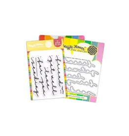 WAFFLE FLOWER WAFFLE FLOWER OVERLAPPING HUGS ADDITIONS CLEAR STAMP SET AND DIE COMBO