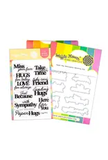 WAFFLE FLOWER WAFFLE FLOWER PAPER HUG SENTIMENTS CLEAR STAMP SET AND DIE COMBO