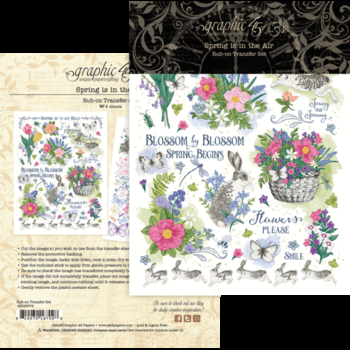GRAPHIC 45 GRAPHIC 45 SPRING IS IN THE AIR RUB-ON TRANSFER SET