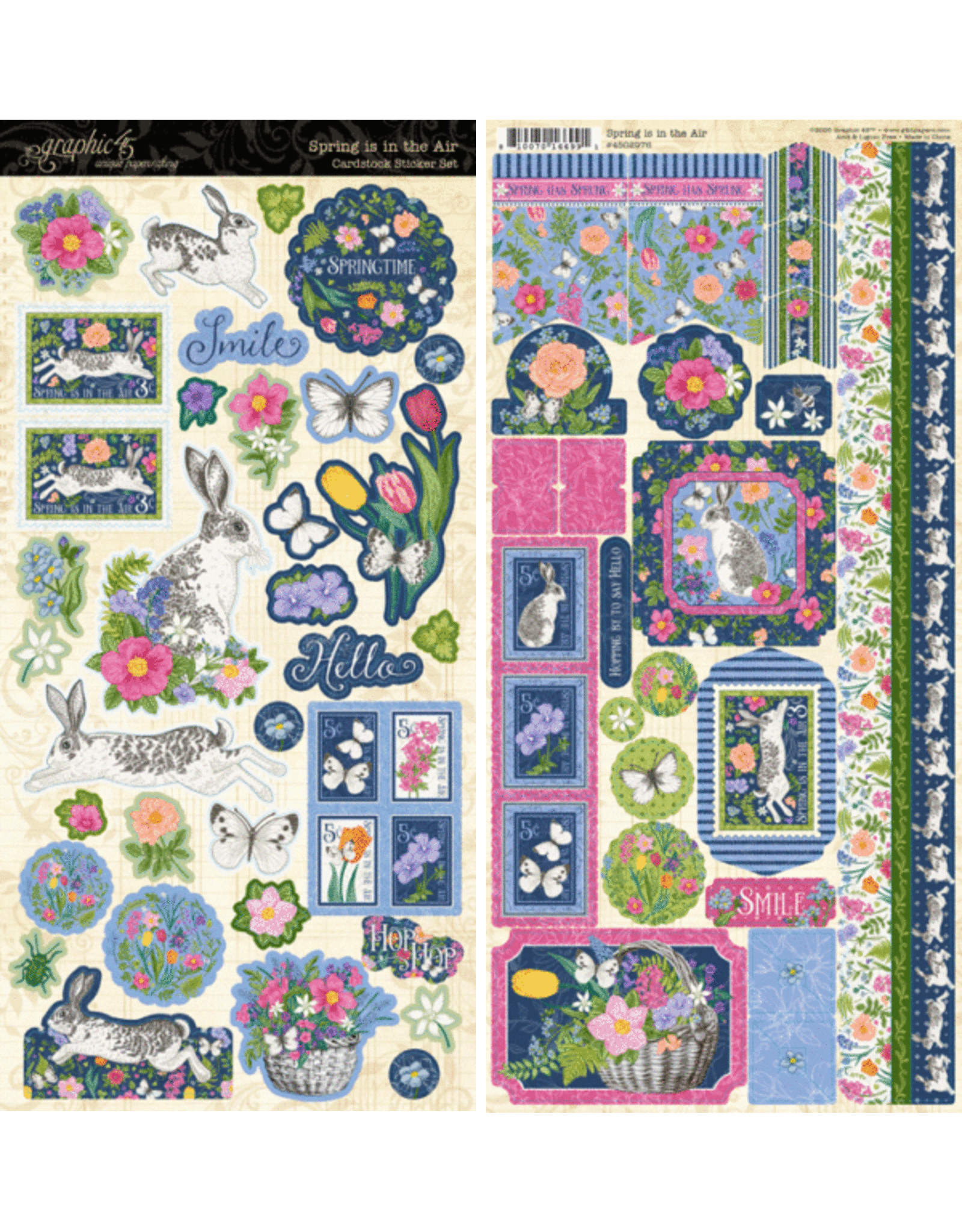 GRAPHIC 45 GRAPHIC 45 SPRING IS IN THE AIR CARDSTOCK STICKER SET
