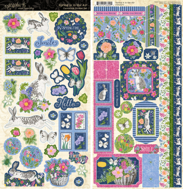 GRAPHIC 45 GRAPHIC 45 SPRING IS IN THE AIR CARDSTOCK STICKER SET
