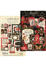GRAPHIC 45 GRAPHIC 45 CURIOUSER & CURIOUSER CHIPBOARD TAGS & FRAMES 30/PK