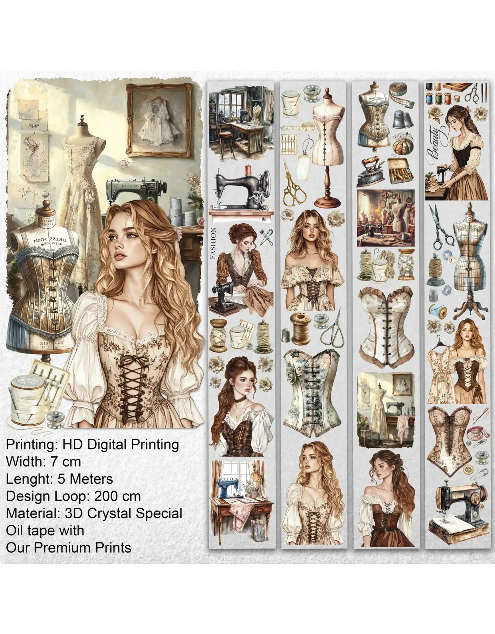ONWIZE ONWIZE SCRAPBOOK SEWING HOUSE 3D CRYSTAL SPECIAL OIL TAPE